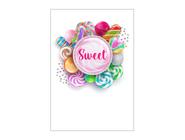 Painel De Festa Vertical 1,50 x 2,20 - Sweet Doces Diversos 016 - Via Cores