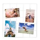 Painel De Fotos Memory Board Aramado 30x30 Branco