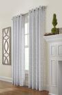 Painel de ilhós em tecido jacquard Curtain Loft Living Azure