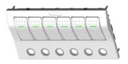 Painel De Lancha Elétrico Branco 6 Botão De Instrumentos Led