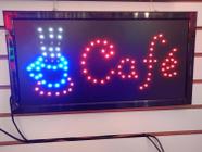 painel de led letreiro placa luminoso CAFÉ 220V LED PISCAR