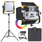 Painel De Led para Filmagem Rgb Bicolor Godox Ld75r 75w Com Abas Bag E Tripé