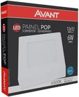 Painel de led pop sobrepor branco frio 12w 6500k bivolt - avant