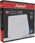 Painel de led pop sobrepor quadrado 6w 6500k bivolt - avant