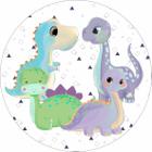Painel de Lona Redondo Dino Dinossauro Baby Trio Cute - Fabrika De Festa -  Painel de Festas - Magazine Luiza