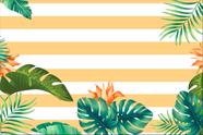 Painel de Lona Tropical e Flores