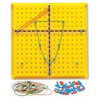 Painel de Pregos Coordenado hand2mind XY com Elásticos para Sala de Aula