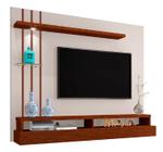 Painel de Tv Alto Padrão OffWhite/Canela com Luz de Led