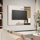 Painel de TV Smart Até 55 Polegadas Eduardo 7117 Cor Off white / Ripado - Comprar Moveis em Casa - Comprar Móveis em Casa