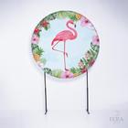 Painel Decorativo para Festa 1,50x1,50 metros Vesti Fácil com Elástico Flamingos - Fera Print