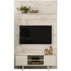 Painel e Rack Panorama para TV de 65 polegadas Cor Calcata Off White - Madetec