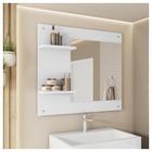 Painel Espelho Multifuncional Banheiro Branco Towel Caemmun