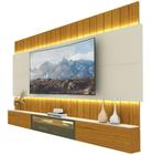 Painel Estante Home Suspenso Gelius Soberano Reflecta para TV de até 85polegadas com LED Naturale OFF White