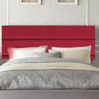 Painel Estofada Argentina 195cm King Size Para Cama Box Quarto Tecido Sintético Vermelho - Ahz Móveis