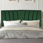 Painel Estofada Bélgica 160 cm Queen Size Quarto para Cama Box Suede Verde - KDAcanto Móveis