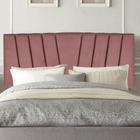 Painel Estofada Bélgica 160cm Queen Size Para Cama Box Quarto Suede Rose Gold - Ahz Móveis