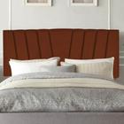 Painel Estofada Bélgica 160cm Queen Size Para Cama Box Quarto Suede Terracota Telha - Ahazzo Móveis