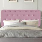 Painel Estofada Brenda 160 cm Queen Size Quarto para Cama Box Suede Rosa Bebê - KDAcanto Móveis