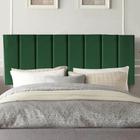 Painel Estofada Carla 120cm Viúva Solteirão Para Cama Box Quarto Suede Verde - Ahz Móveis