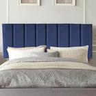 Painel Estofada Carla 160cm Queen Size Para Cama Box Quarto Suede Azul Marinho - Ahz Móveis