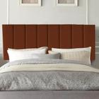 Painel Estofada Carla 160cm Queen Size Para Cama Box Quarto Suede Terracota Telha - Gat Magazine