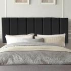 Painel Estofada Carla 195cm King Size Para Cama Box Quarto Suede Preto - Gat Magazine