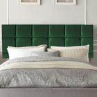 Painel Estofada Espanha 140cm Casal Para Cama Box Quarto Suede Verde - Ahz Móveis