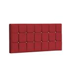 Painel Estofada Espanha 195CM King Strass Suede Vermelho - D A DECOR