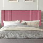 Painel Estofada Grécia 120cm Viúva Solteirão Para Cama Box Quarto Suede Rosa Bebê - Ahz Móveis - AHAZZO MÓVEIS