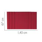 Painel Estofada Grécia 140 cm Casal Quarto para Cama Box material sintético Vermelho - KDAcanto Móveis