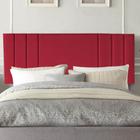 Painel Estofada Grécia 140cm Casal Para Cama Box Quarto Suede Vermelho - Ahz Móveis