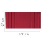 Painel Estofada Grécia 160 cm Queen Size Quarto para Cama Box material sintético Vermelho - KDAcanto Móveis