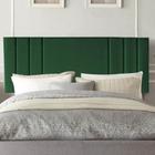 Painel Estofada Grécia 195CM King Suede Verde - D A DECOR