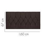 Painel Estofada Istambul Capitonê 160 cm Queen Size Quarto para Cama Box material sintético Marrom - KDAcanto Móveis