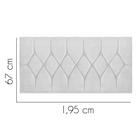 Painel Estofada Istambul Capitonê 195 cm King Size Quarto para Cama Box material sintético Branco - KDAcanto Móveis