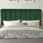 Painel Estofada Kiara 140cm Casal Para Cama Box Quarto Suede Verde - Ahz Móveis