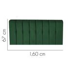 Painel Estofada Kiara 160 cm Queen Size Quarto para Cama Box Suede Verde - KDAcanto Móveis