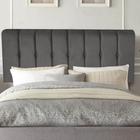 Painel Estofada Kiara 160cm Queen Size Para Cama Box Quarto material sintético Cinza - Ahz Móveis
