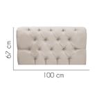 Painel Estofada Lady Capitonê 100 cm Solteiro Quarto para Cama Box Suede Bege - KDAcanto Móveis