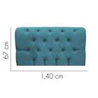 Painel Estofada Lady Capitonê 140 cm Casal Quarto para Cama Box Suede Azul Turquesa - KDAcanto Móveis