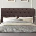 Painel Estofada Paris Botão Capitonê 160cm Queen Size Para Cama Box Quarto Suede Marrom - Ahz Móveis