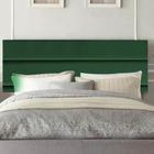 Painel Estofada Turim 140 cm Casal Quarto para Cama Box Suede Verde - KDAcanto Móveis