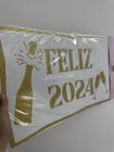 Painel Feliz 2024 Espumante Ano Novo Réveillon 53x35 cm EVA Branco Dourado EVA Vivarte - Inspire sua Festa Loja