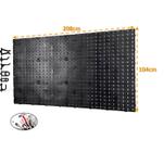 Painel Ferramenta Modular 208X104 Plástico 168 Ganchos Preto - AMZ