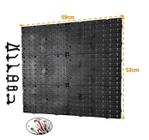 Painel Ferramenta Modular 59X52Cm Plástico 24 Ganchos Preto - AMZ