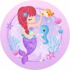 Painel Festa C/ Elástico 1,50m Sereia