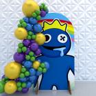 Kit festa prata painel display rainbow friends babao azul