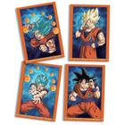 Painel Festa Dragon Ball 4 Quadros Decoração Goku