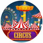 Painel Festa Redondo 3d Circus Palhaços 1,50M - Fantasia Bras