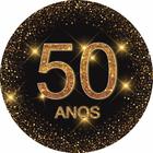 Painel Festa Redondo 50 anos aniversario 3d 1,50 Dia